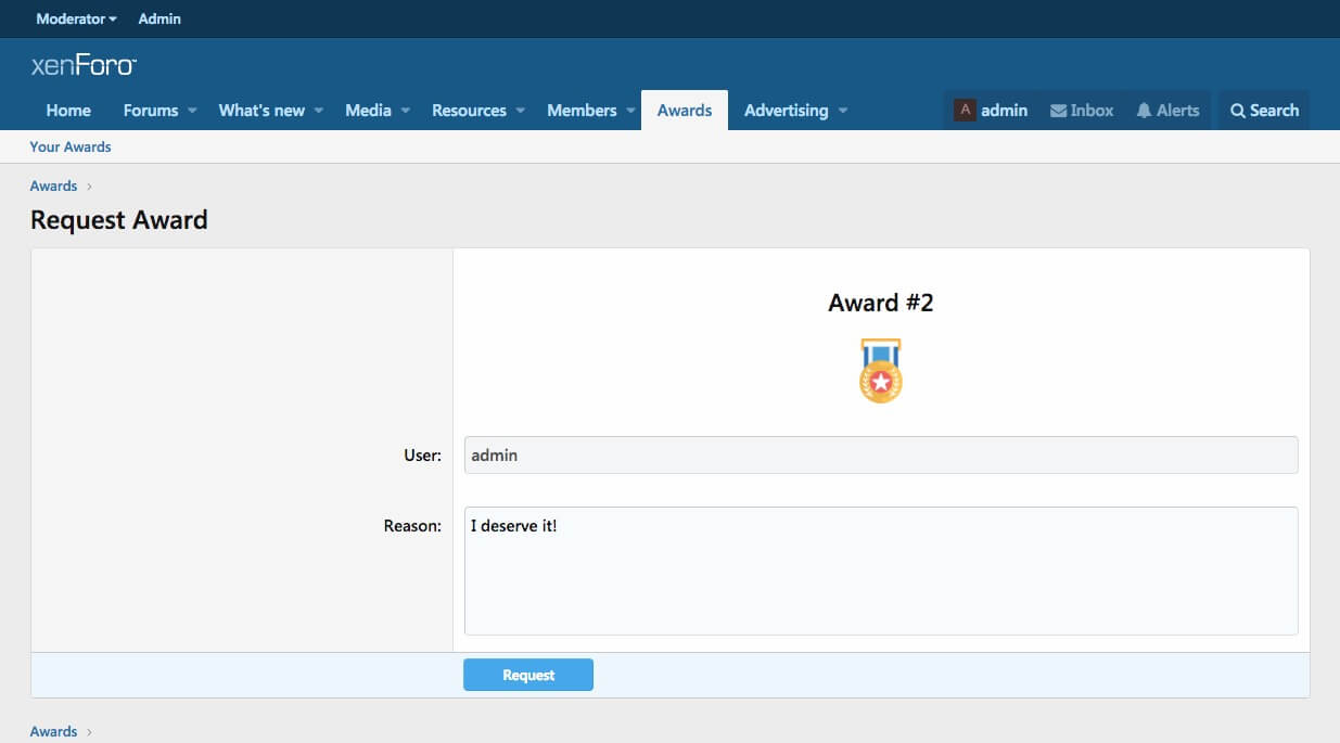 Request Award
